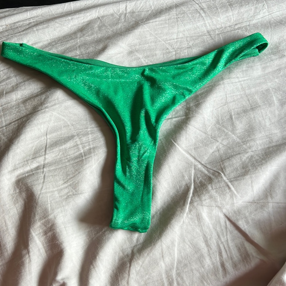 Meshki Green Thong Bikini Bottoms